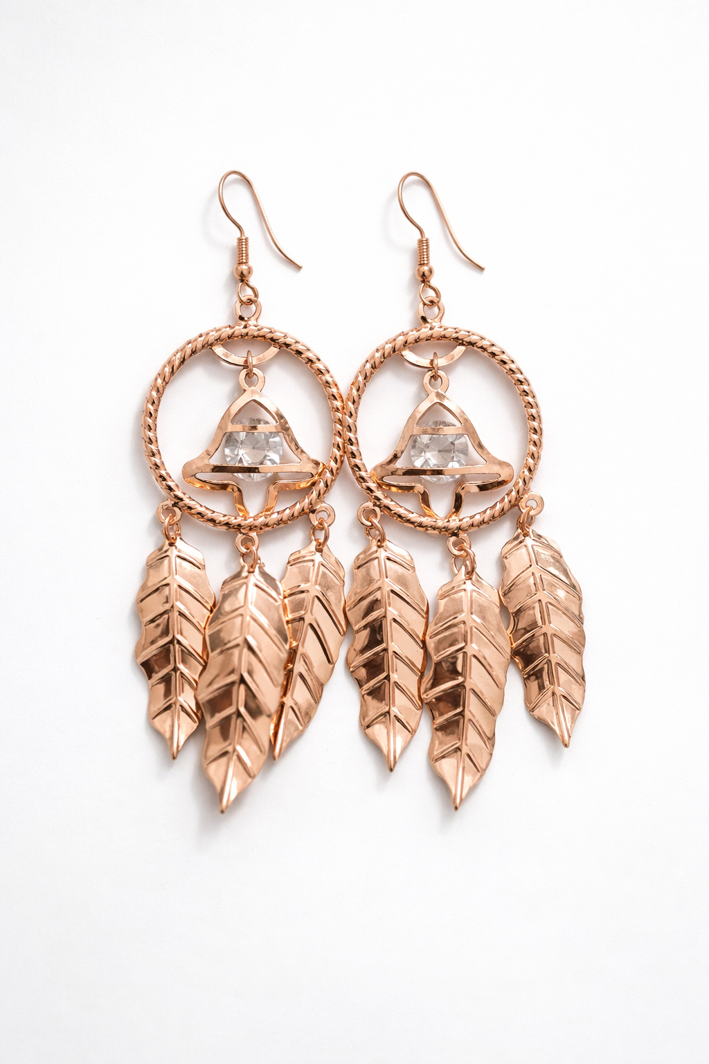 Luxury Feather Drop Earrings – Elegant Jewelry for Women