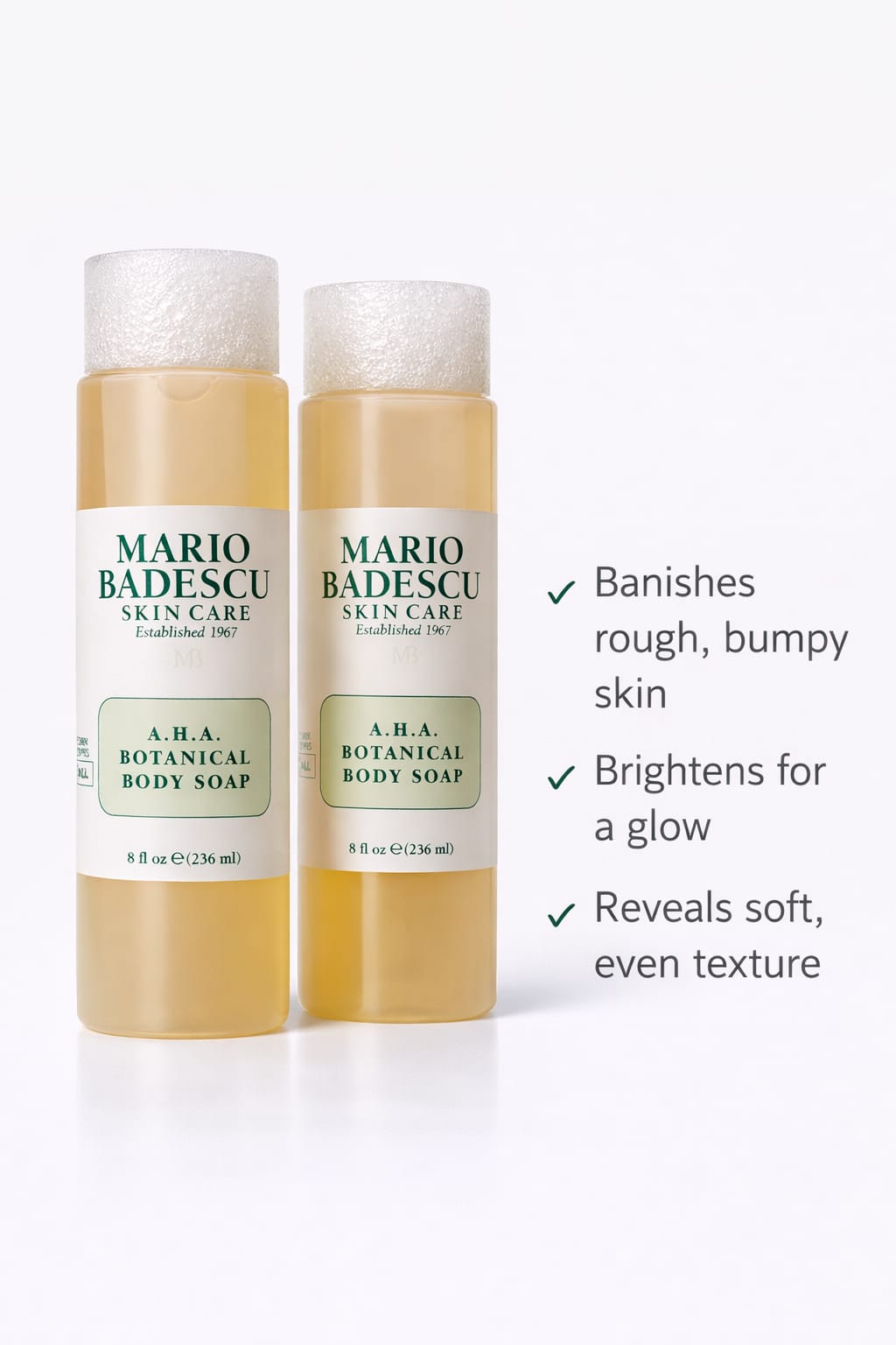 Mario Badescu AHA Botanical Body Soap – Smooth, Clear & Glowing Skin - Rough skin out. Smooth, glowing skin in.