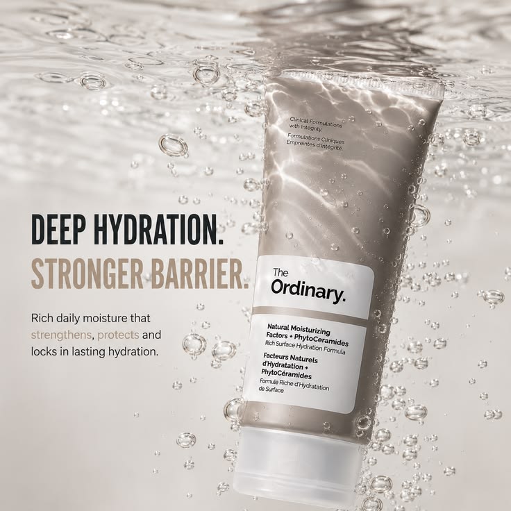 Deep Hydration Barrier Cream for Dry & Dehydrated Skin | The Ordinary Natural Moisturizing Factors + HA