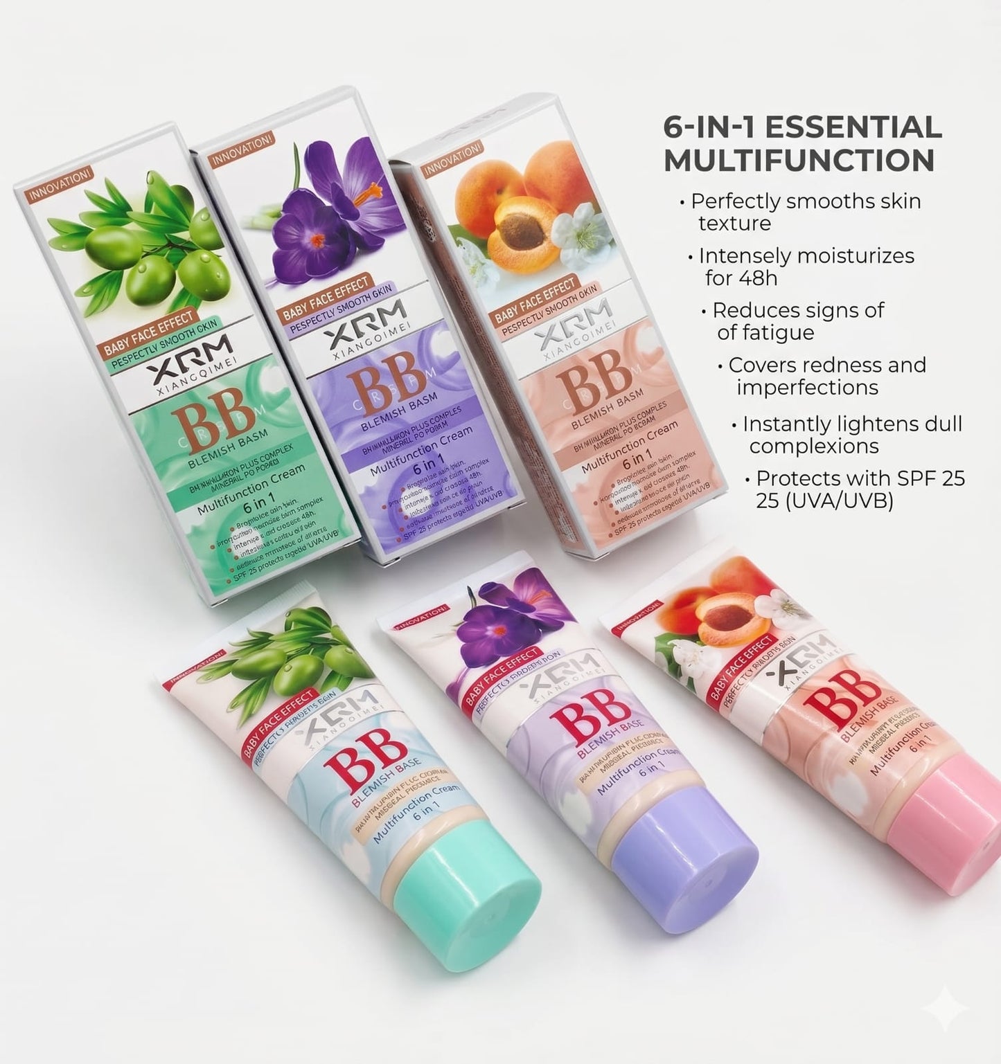 XQM 6-in-1 Multifunction BB Blemish Cream & Base