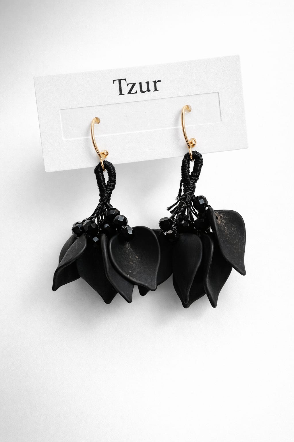 Midnight Matte Petal Tassel Earrings + EID SPEACIAL GIFT FROM TZUR