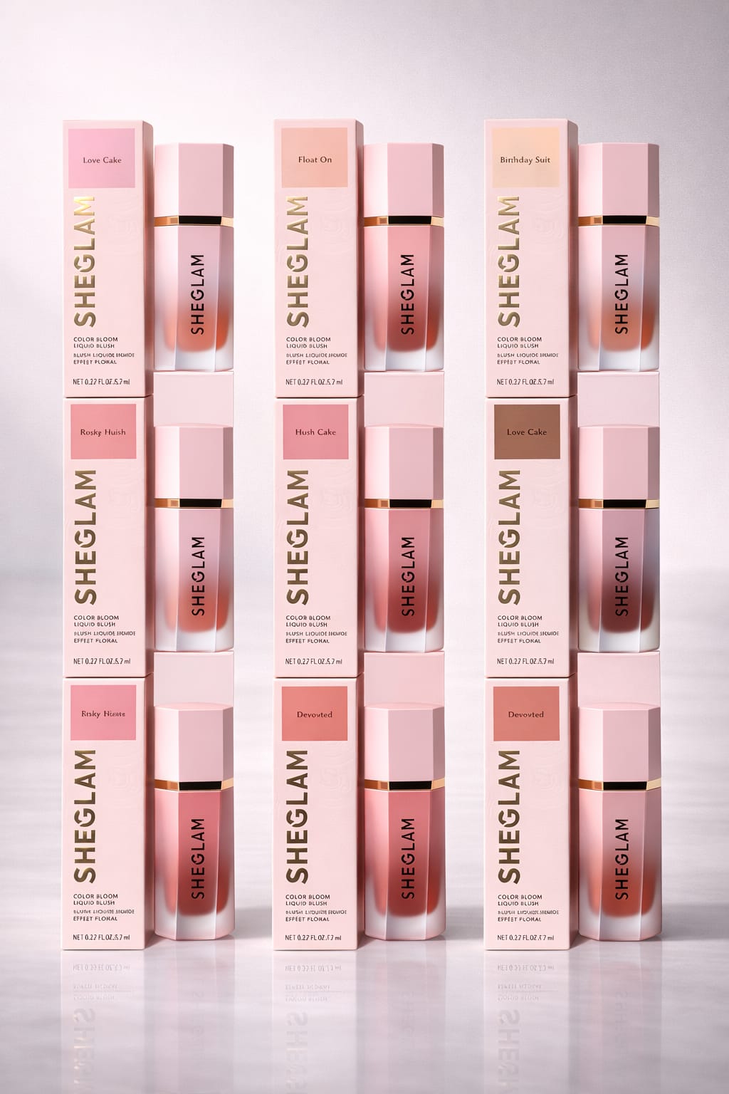 SHEGLAM Color Bloom Liquid Blush Collection Viral, Weightless Liquid Blush That Melts Into Skin for a Seamless, Lit-From-Within Glow