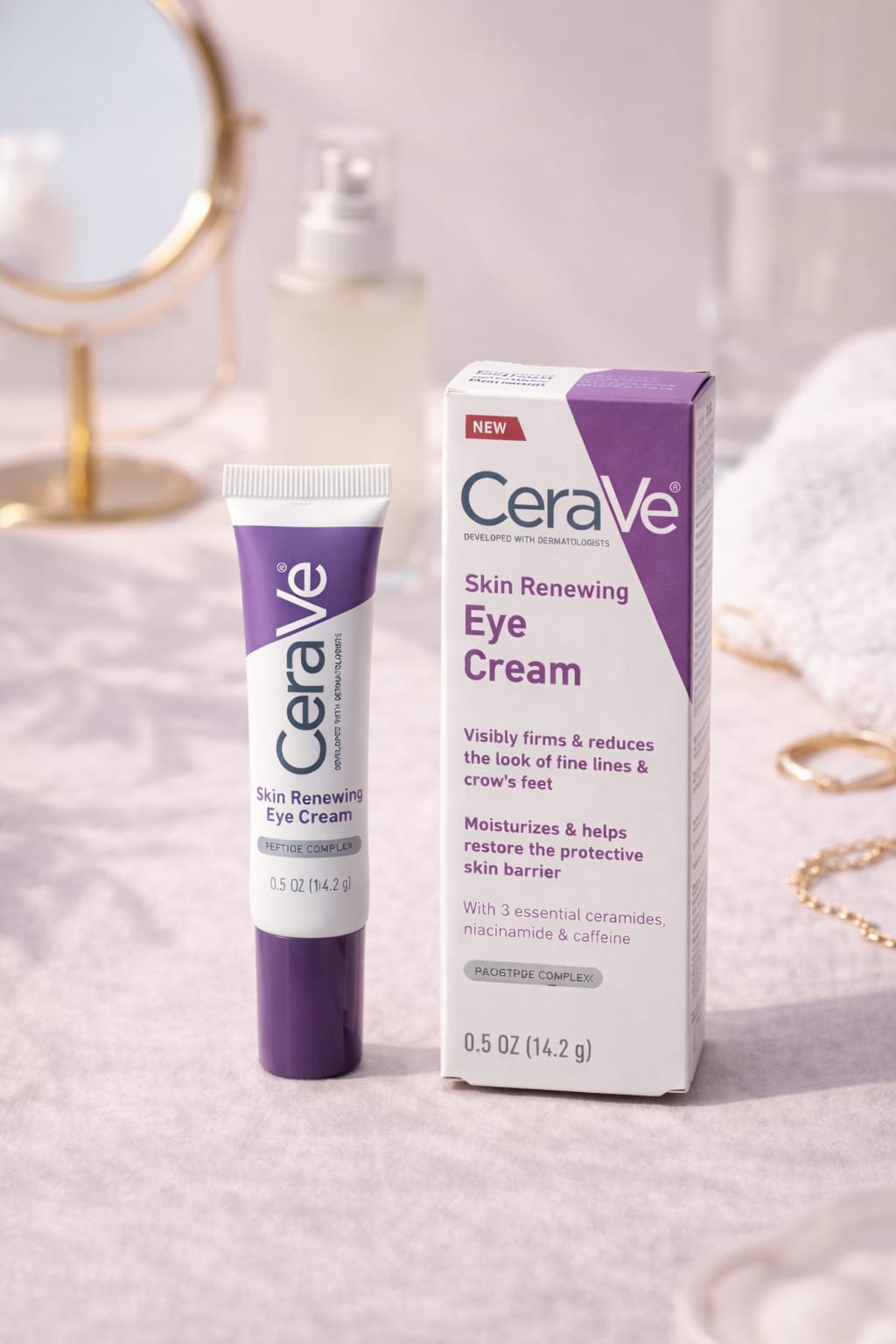 CeraVe Skin Renewing Eye Cream – Firm, Brighten & Smooth Tired Eyes
