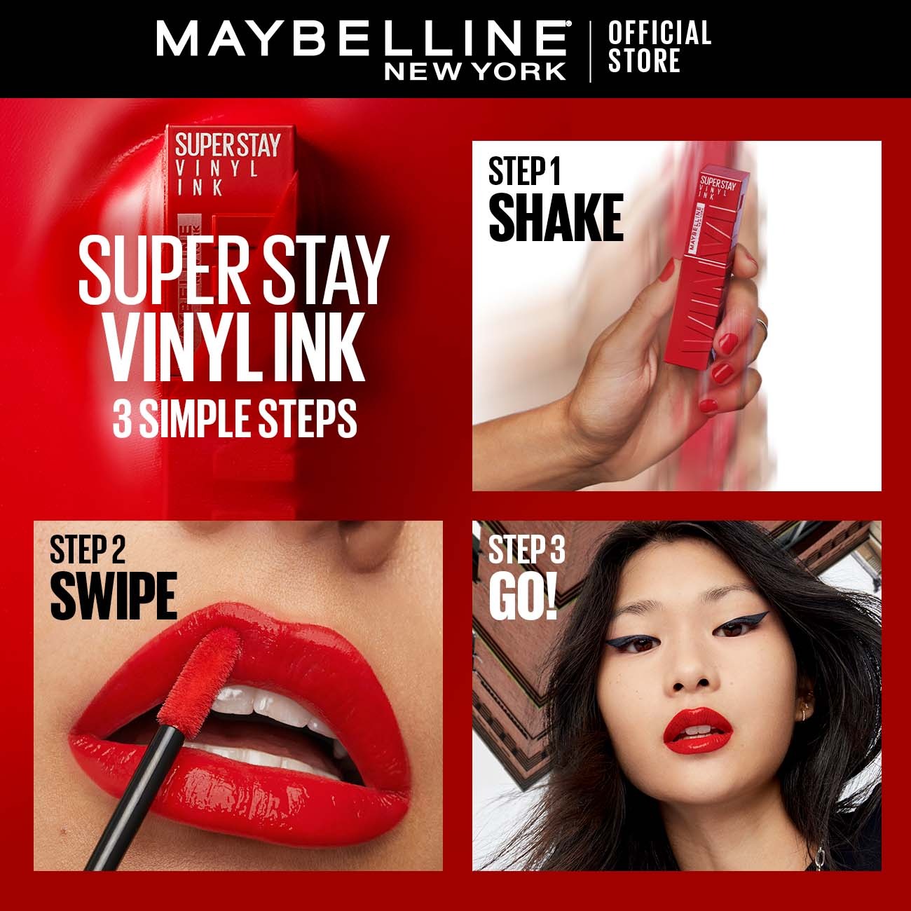 Maybelline SuperStay Vinyl Ink 16H Liquid Lipstick – Irresistible