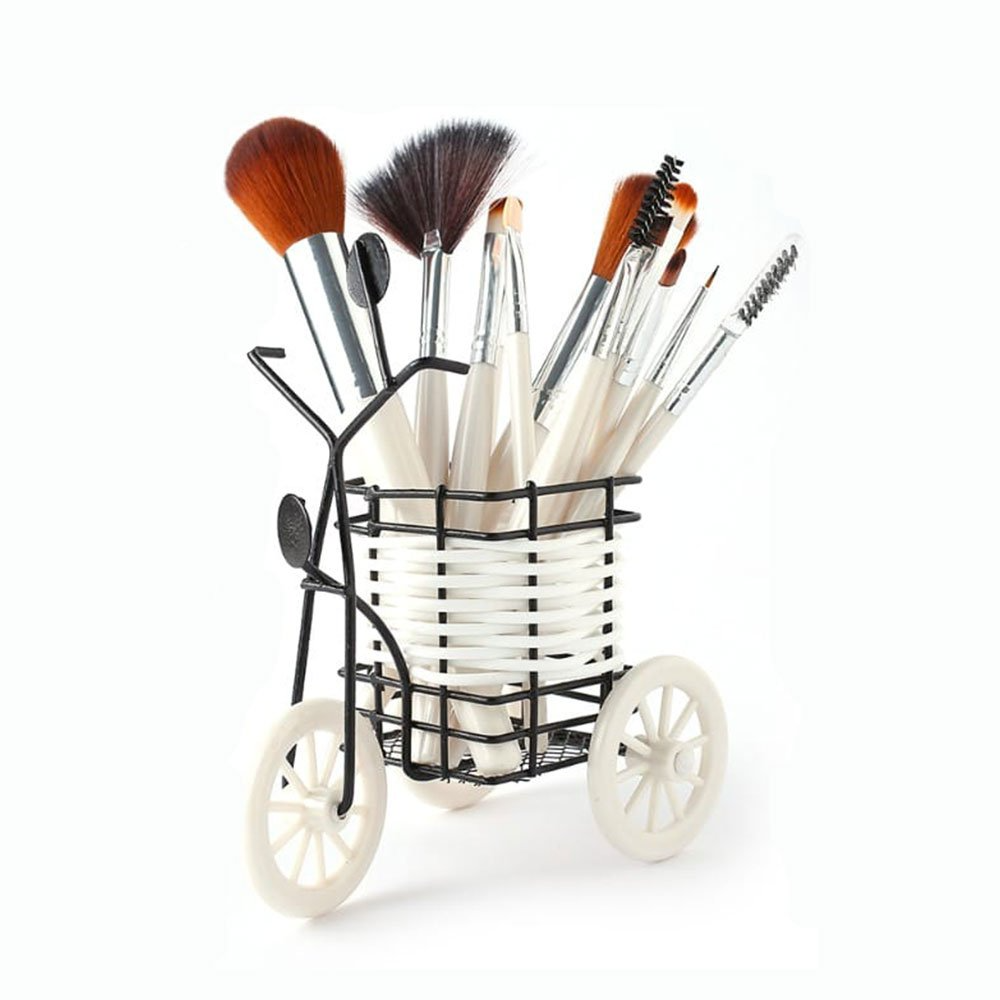 Beauty Naked 12-Pcs Professional Makeup Brush Set with Decorative Bicycle Stand
