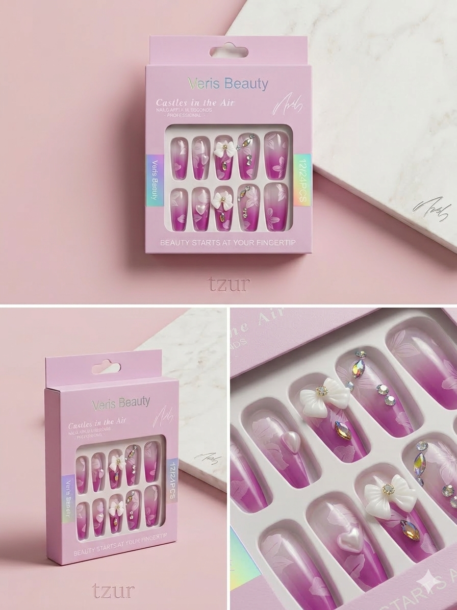 Veris Beauty "Castles in the Air" Luxury Press-on Nails