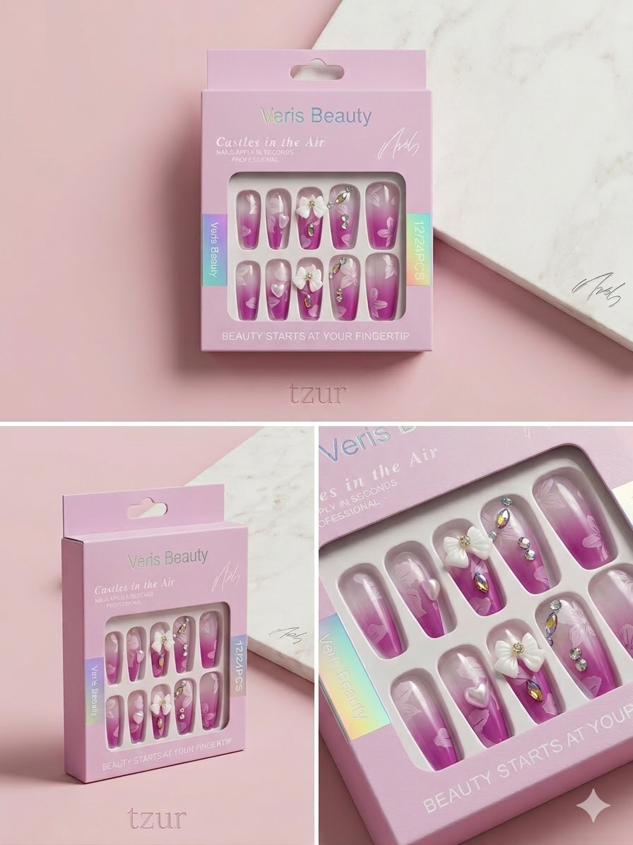 Veris Beauty "Castles in the Air" Luxury Press-on Nails