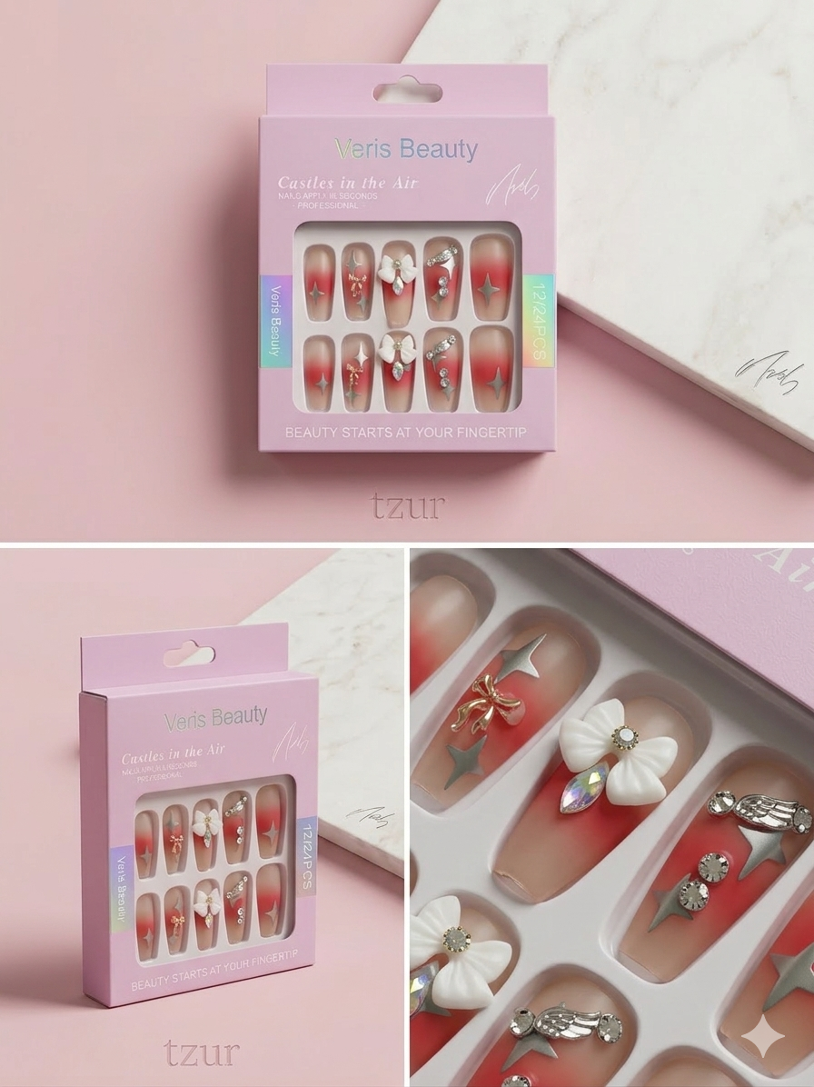 Veris Beauty "Castles in the Air" Luxury Press-on Nails