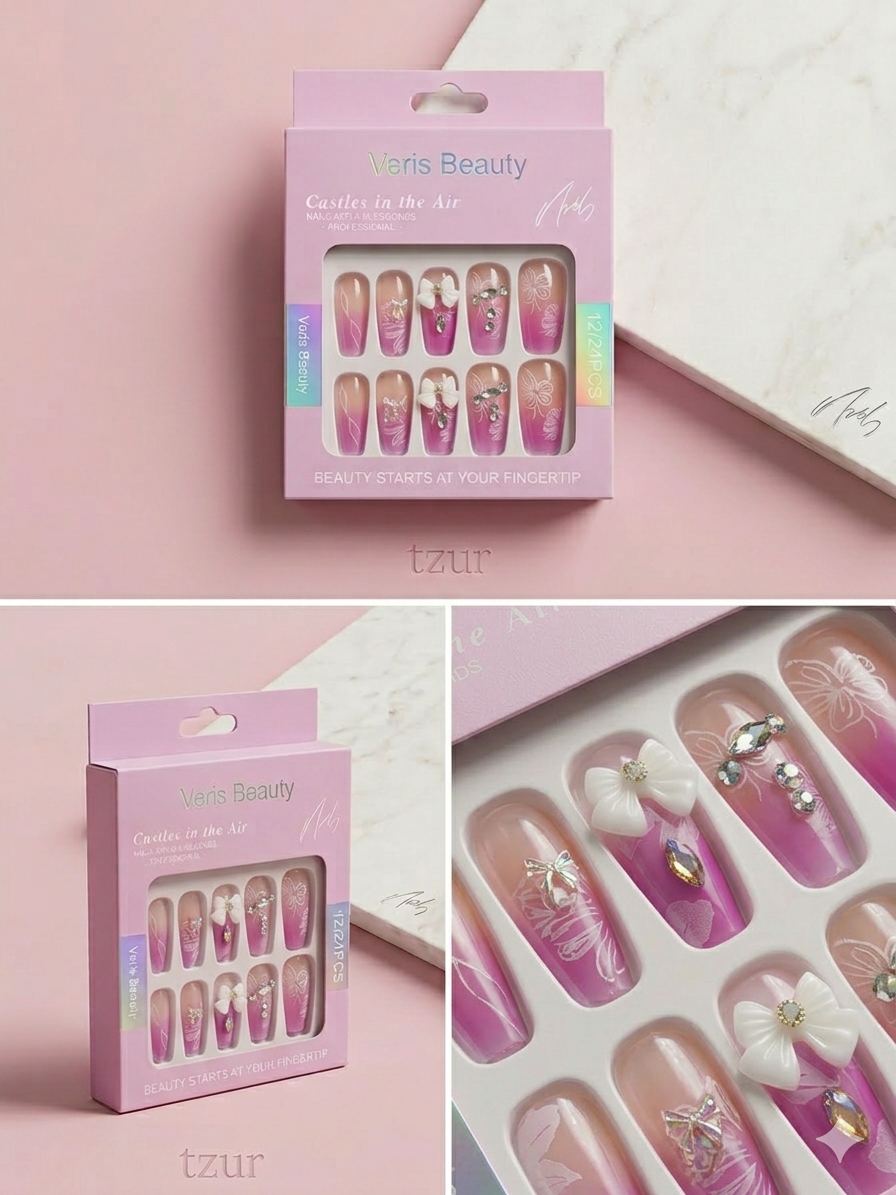 Veris Beauty "Castles in the Air" Luxury Press-on Nails