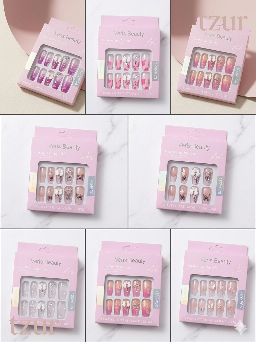 Veris Beauty "Castles in the Air" Luxury Press-on Nails