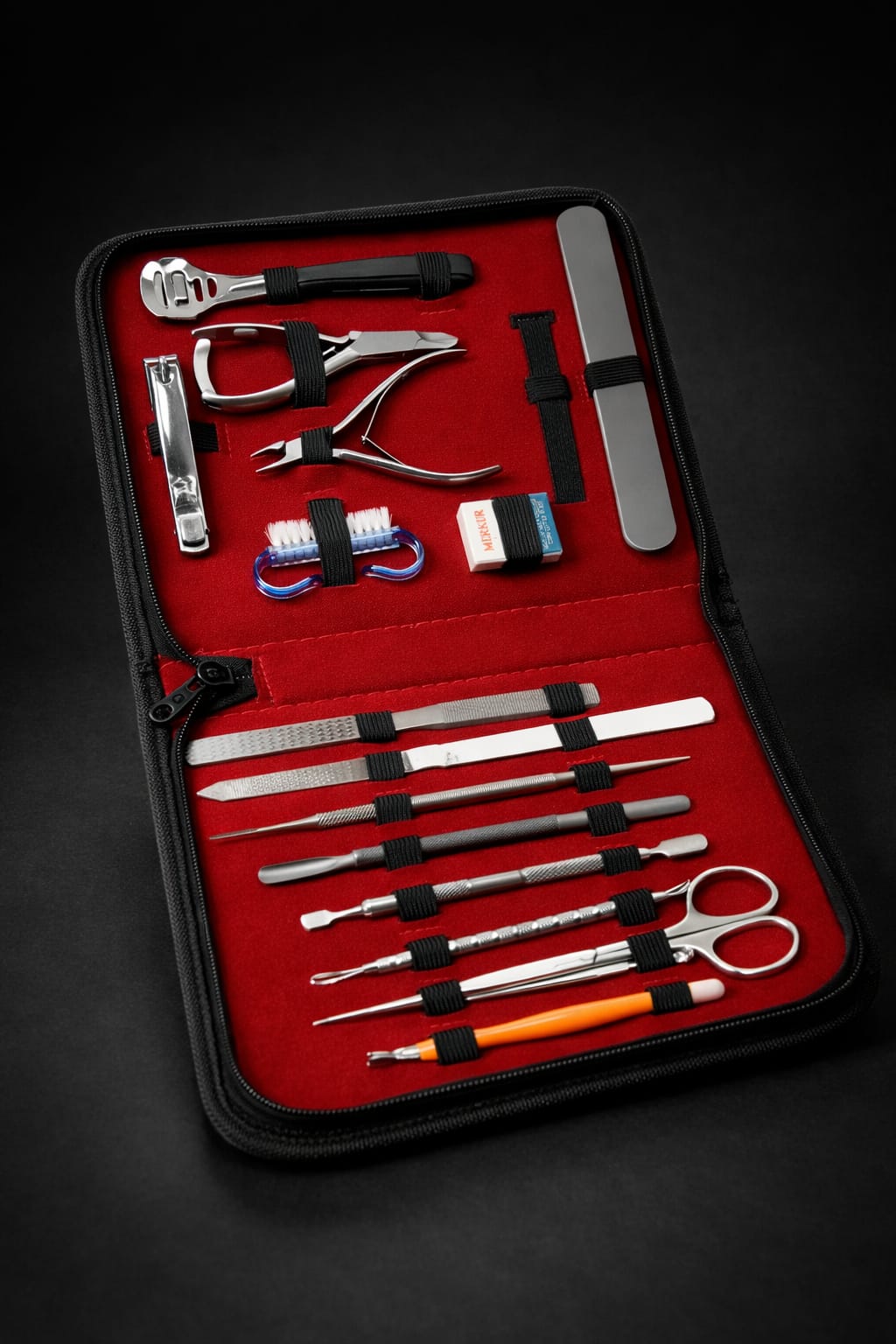 Professional 16-Pcs Manicure & Pedicure Set – Premium Stainless Steel Grooming Kit with Travel Case