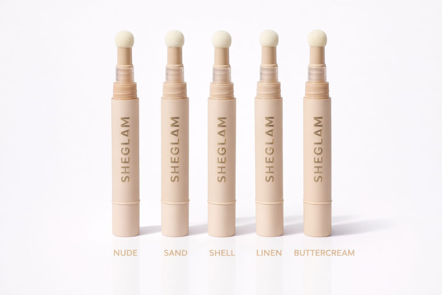 SHEGLAM Cushion Concealer Pen – Lightweight Full Coverage Concealer with Precision Sponge Applicator (All Shades)
