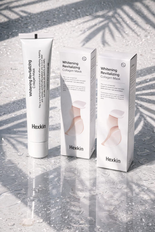 Hexkin Whitening Revitalizing Collagen Mask – Deep Hydration & Brightening Face Mask | Anti-Aging, Smooth & Glowing Skin