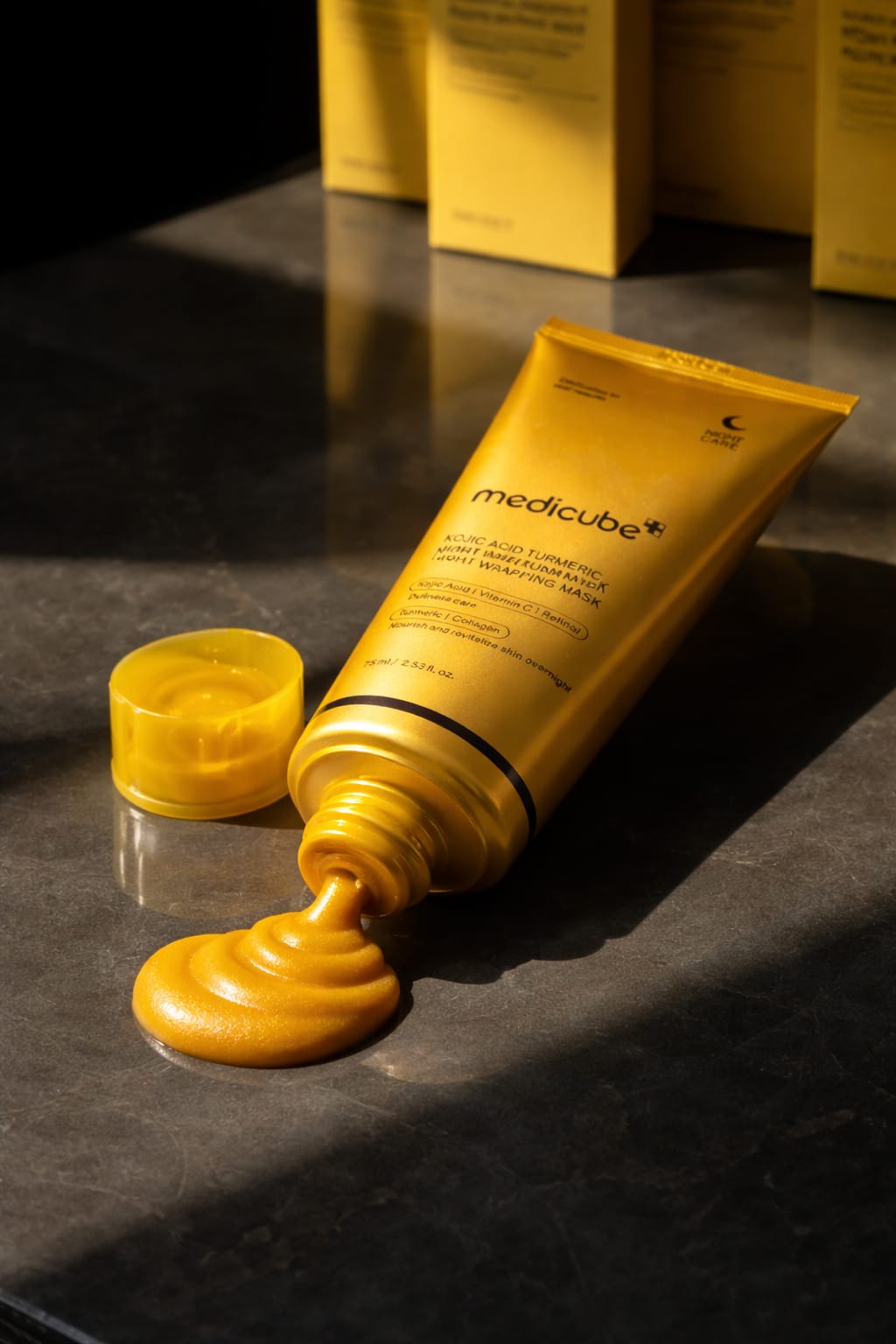 Medicube Kojic Acid Turmeric Night Wrapping Mask – Overnight Brightening & Dark Spot Repair Treatment (75ml)