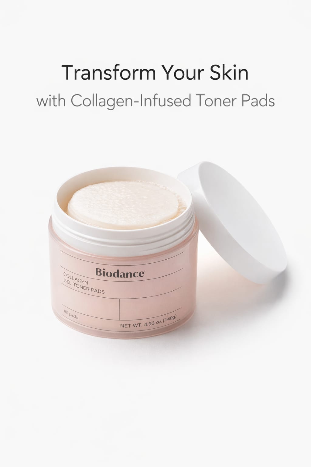 Biodance 60 pads Glow in One Swipe: Collagen Gel Toner Pads for Plump, Radiant Skin