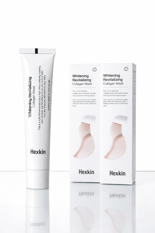 Hexkin Whitening Revitalizing Collagen Mask – Deep Hydration & Brightening Face Mask | Anti-Aging, Smooth & Glowing Skin