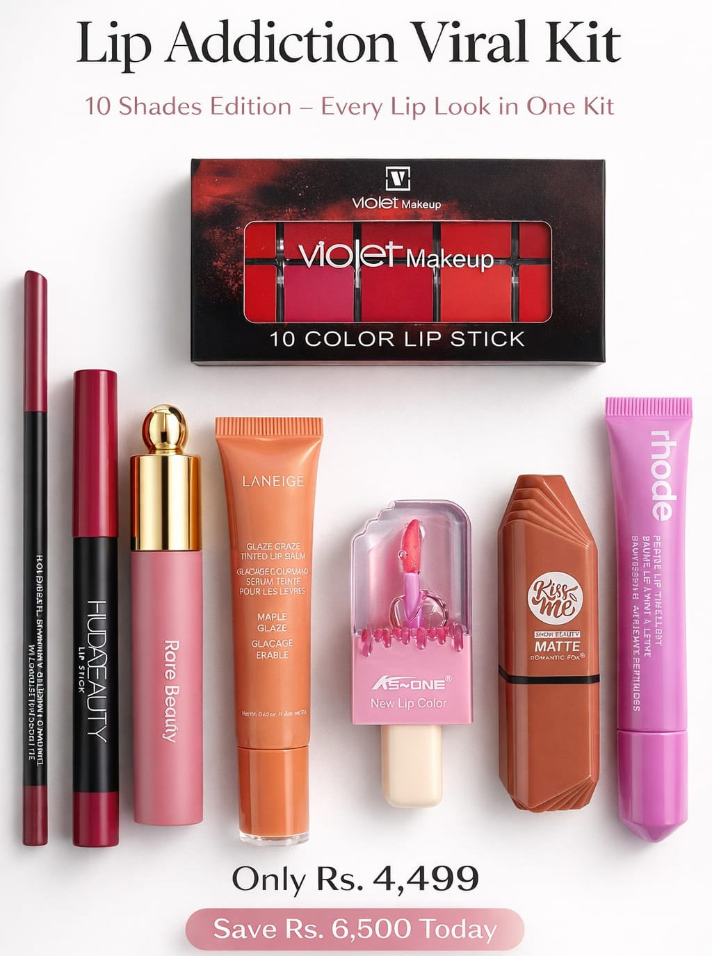The Lip Wardrobe | 10 Shades & Viral Textures Kit