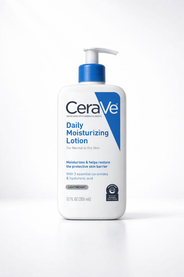 CeraVe Daily Moisturizing Lotion (355ml) – 24Hr Hydration | Repair Skin Barrier | Lightweight, Non-Greasy Glow