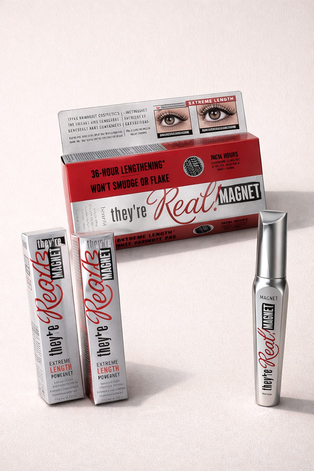 Benefit They’re Real! Magnet Mascara – Extreme Length, 36-Hour Wear & Smudge-Proof Lash Lift