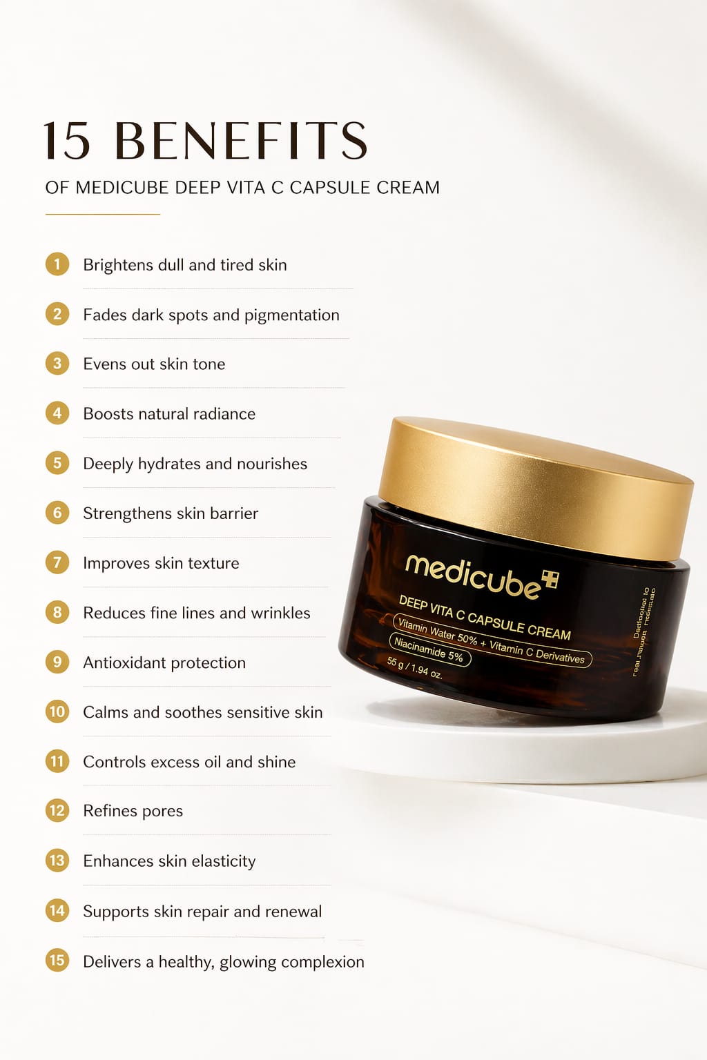 Medicube Deep Vita C Capsule Cream – Glow, Brighten & Repair