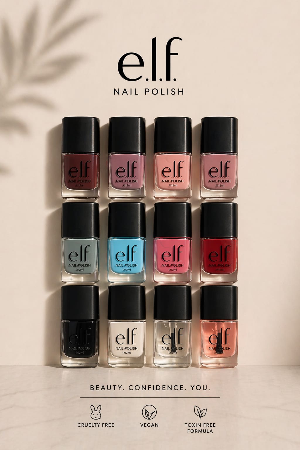e.l.f Premium Nail Polish Collection – Ultra Glossy, Long-Lasting, Salon Finish