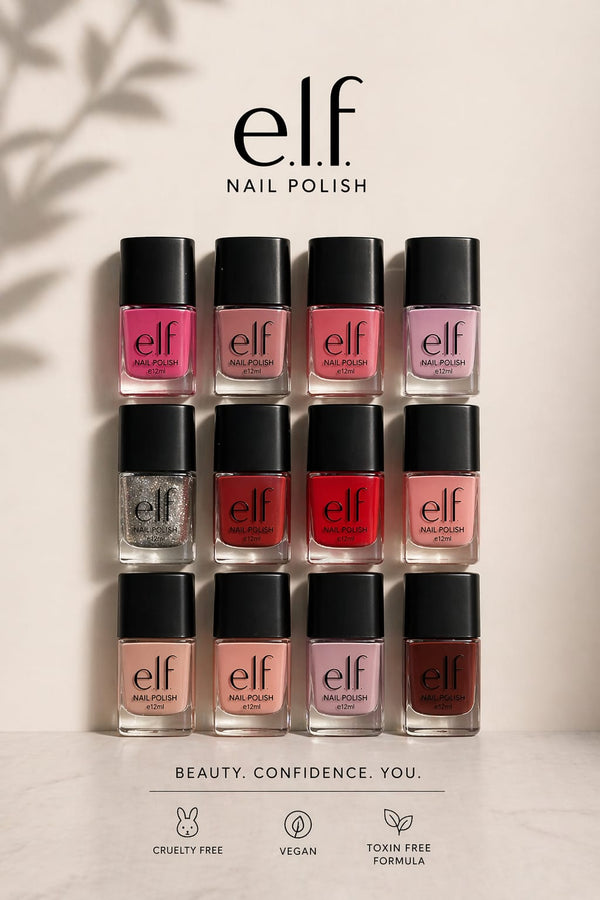 e.l.f Premium Nail Polish Collection – Ultra Glossy, Long-Lasting, Salon Finish