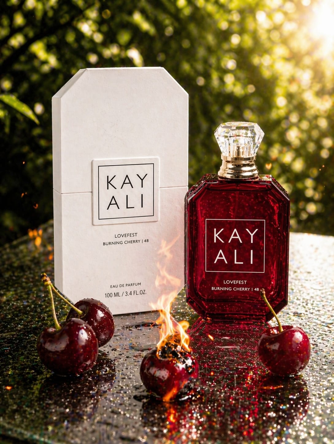 KAYALI Lovefest Burning Cherry | 48 Eau De Parfum – Long-Lasting Luxury Cherry Fragrance (100ml)
