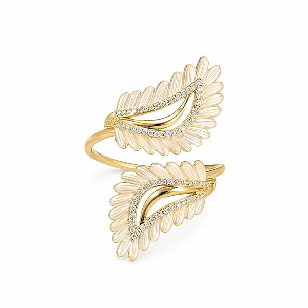 Golden Feather Luxe Adjustable Ring