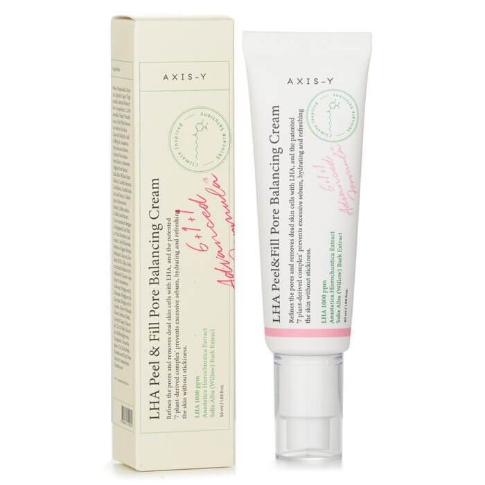 AXIS-Y LHA Peel & Fill Pore Balancing Cream 50ml | Korean Pore-Minimizing, Oil Control & Glass Skin Moisturizer | Refines Texture, Hydrates & Tightens Pores