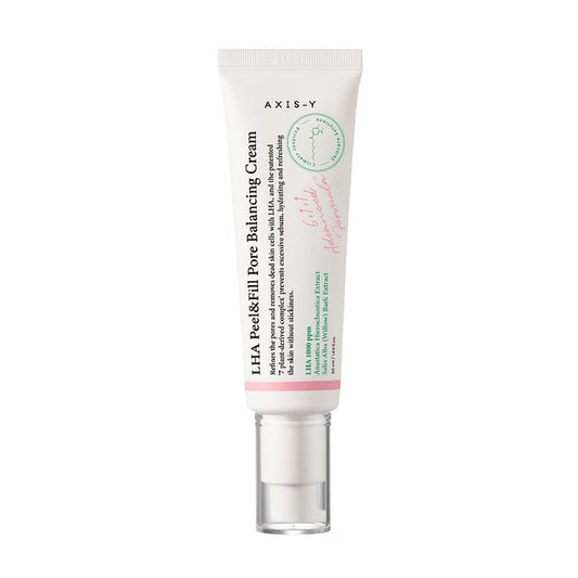 AXIS-Y LHA Peel & Fill Pore Balancing Cream 50ml | Korean Pore-Minimizing, Oil Control & Glass Skin Moisturizer | Refines Texture, Hydrates & Tightens Pores
