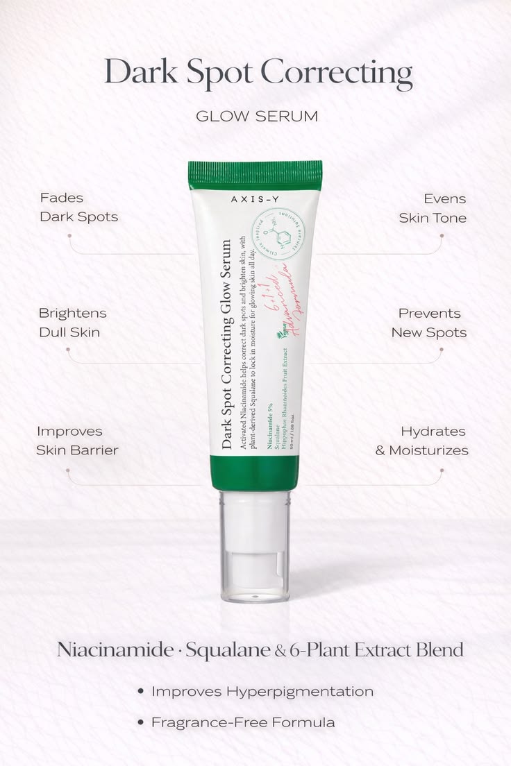 AXIS-Y Dark Spot Correcting Glow Serum 50ml | Brightening, Hydrating & Dark Spot Repair Serum