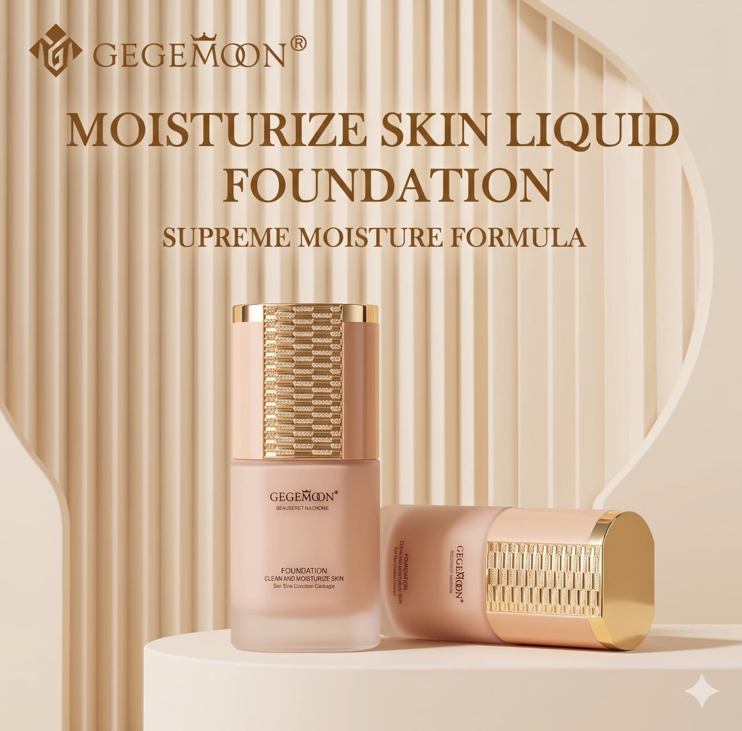 GEGEMOON Moisturizing Liquid Foundation – Radiant, Flawless Finish with Deep Hydration