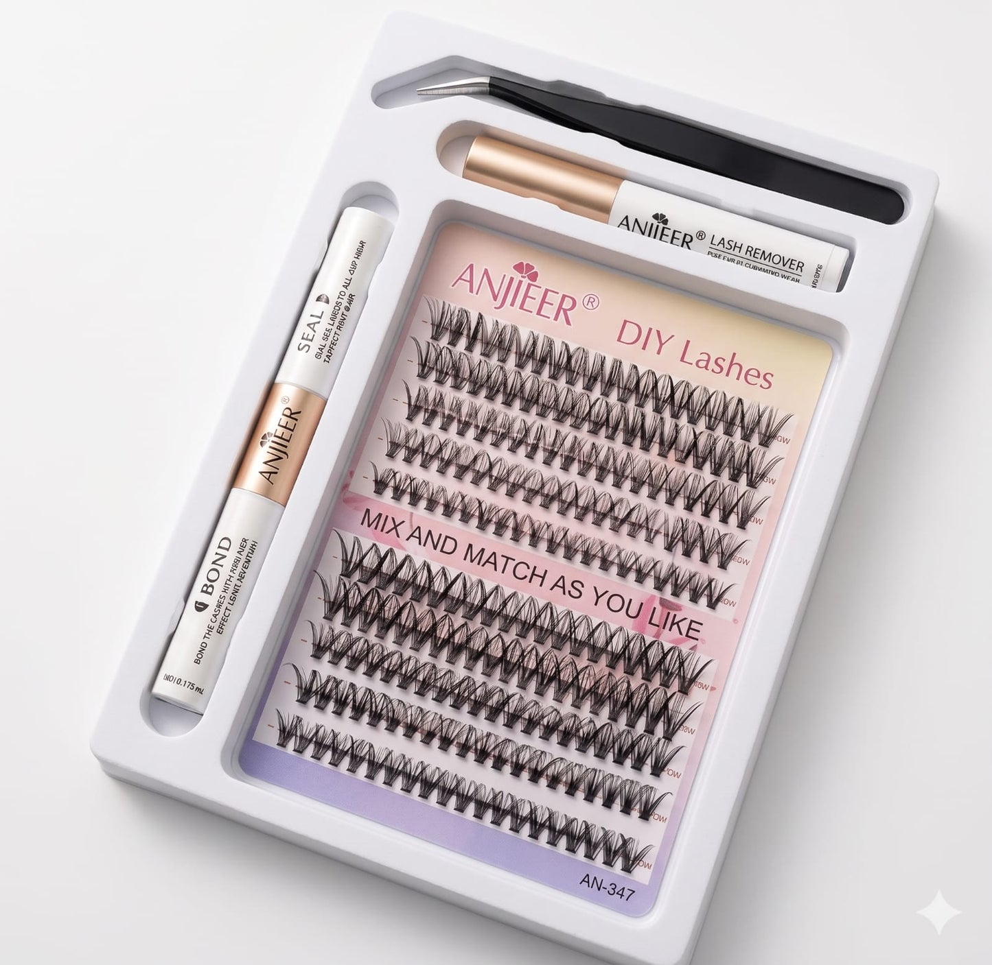 ANJIEER DIY Lash Extension Kit With Bond Seal And Remover