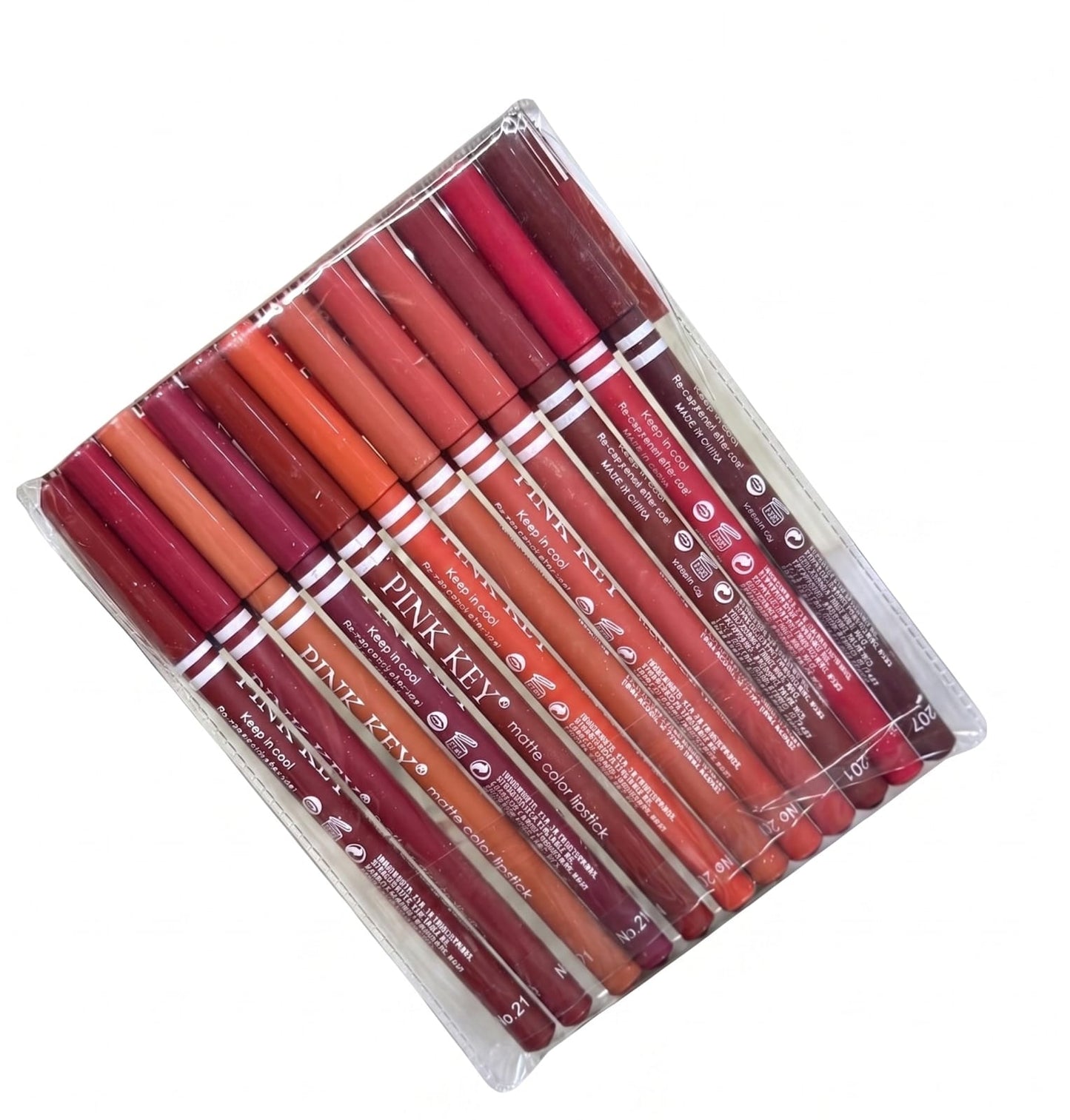 12-Pencils Pack Professional Matte Lip Pencils