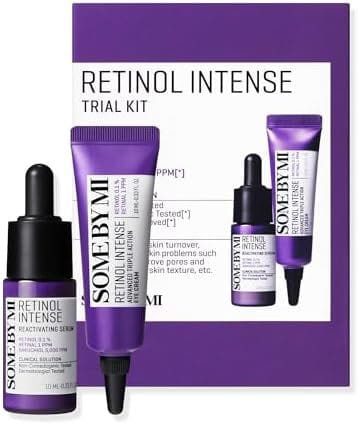 Some By Mi Retinol Intense Trial Kit – Retinol Eye Cream 10ml + Retinol Serum 10ml | Anti-Aging, Firming & Brightening Skincare Set