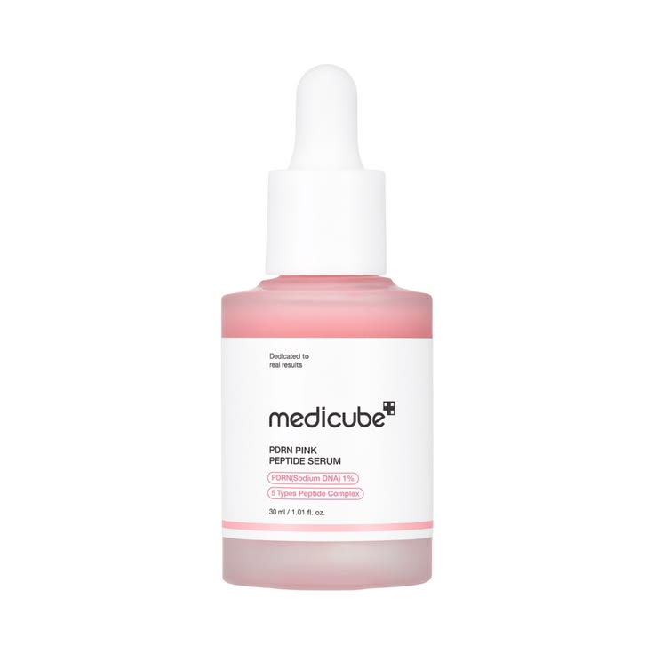 Medicube PDRN Pink Peptide Serum 30ml | Glass Skin Repair Serum | Peptide & PDRN Anti-Aging Serum | Hydrating, Firming & Brightening Korean Skincare
