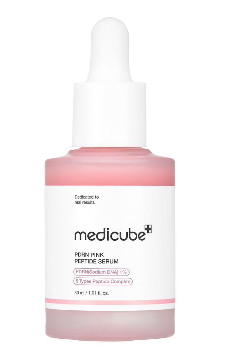 Medicube PDRN Pink Peptide Serum 30ml | Glass Skin Repair Serum | Peptide & PDRN Anti-Aging Serum | Hydrating, Firming & Brightening Korean Skincare