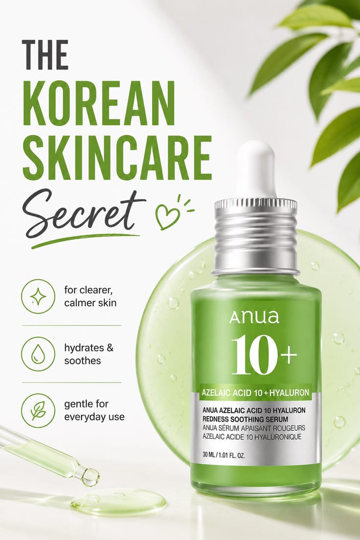 ANUA Azelaic Acid Serum – Brightening, Redness Relief & Pore Refining Serum | Gentle Daily Care for Sensitive Skin