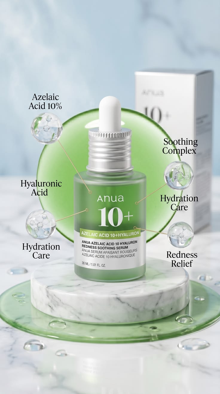 ANUA Azelaic Acid Serum – Brightening, Redness Relief & Pore Refining Serum | Gentle Daily Care for Sensitive Skin