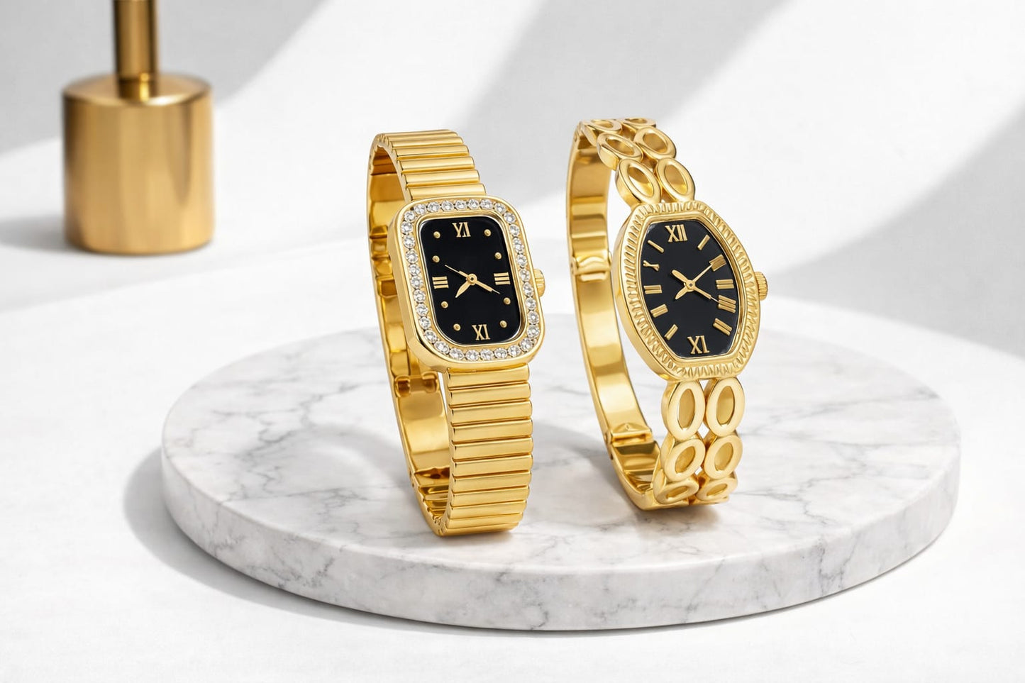 Luxury Golden Color Watch-Style Kada