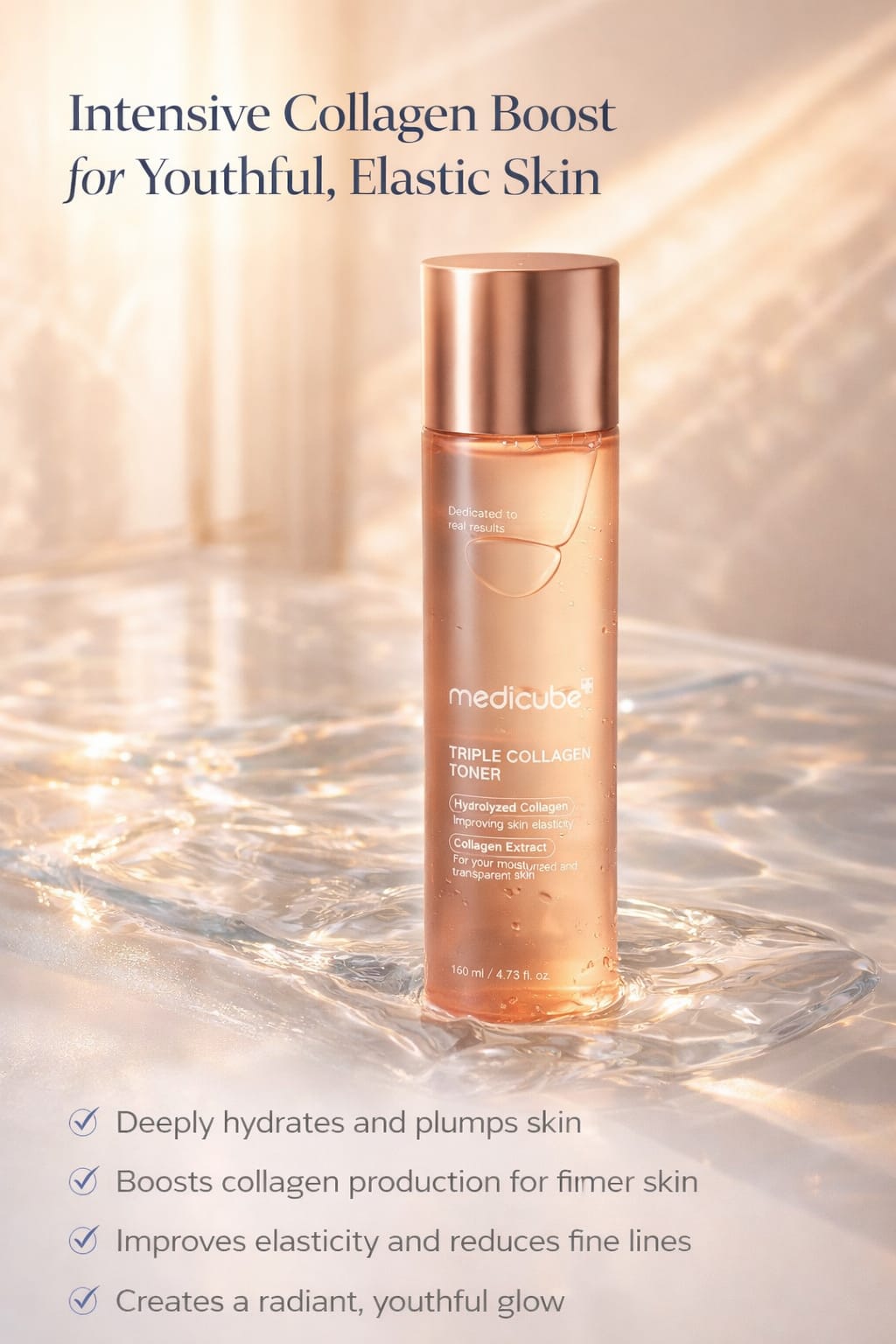 Medicube Triple Collagen Toner – Hydrating & Firming Korean Toner for Plump, Youthful Skin (140ml)