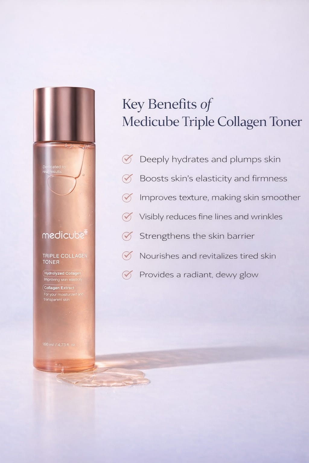 Medicube Triple Collagen Toner – Hydrating & Firming Korean Toner for Plump, Youthful Skin (140ml)