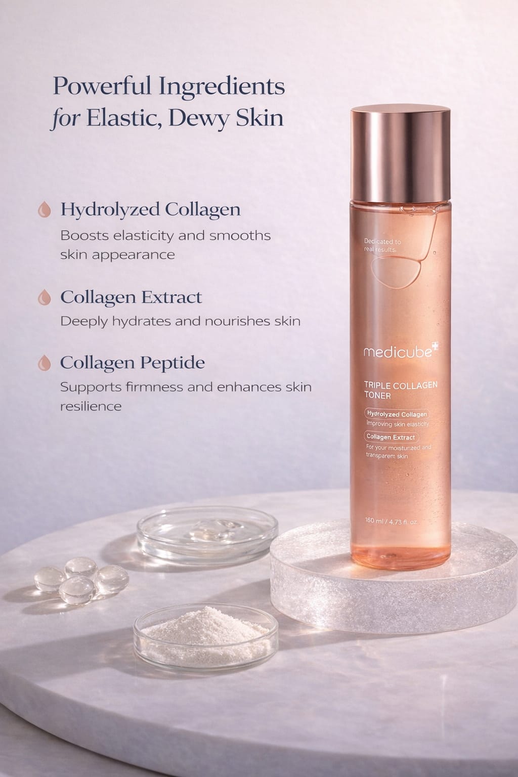 Medicube Triple Collagen Toner – Hydrating & Firming Korean Toner for Plump, Youthful Skin (140ml)