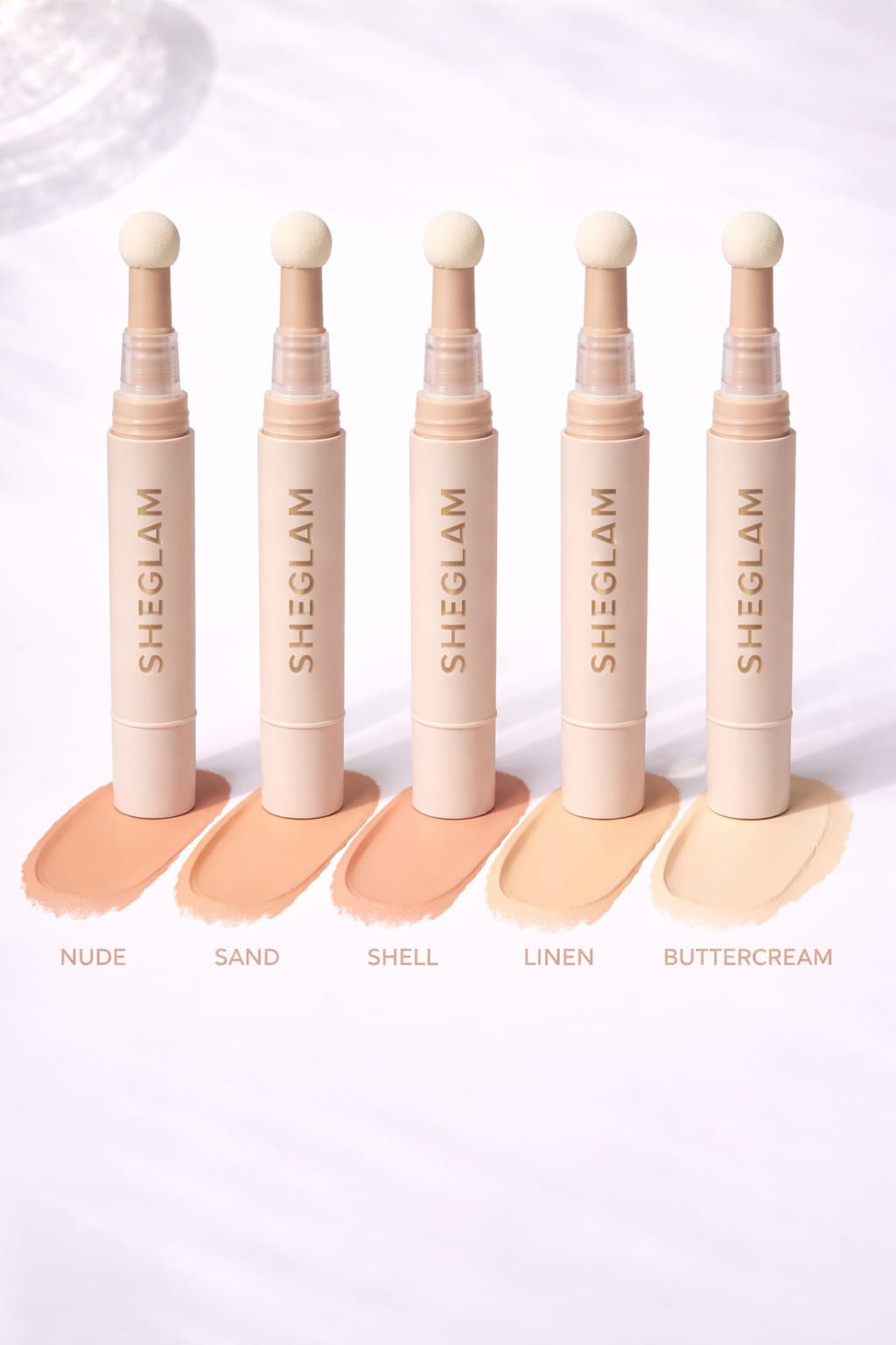 SHEGLAM Cushion Concealer Pen – Lightweight Full Coverage Concealer with Precision Sponge Applicator (All Shades)