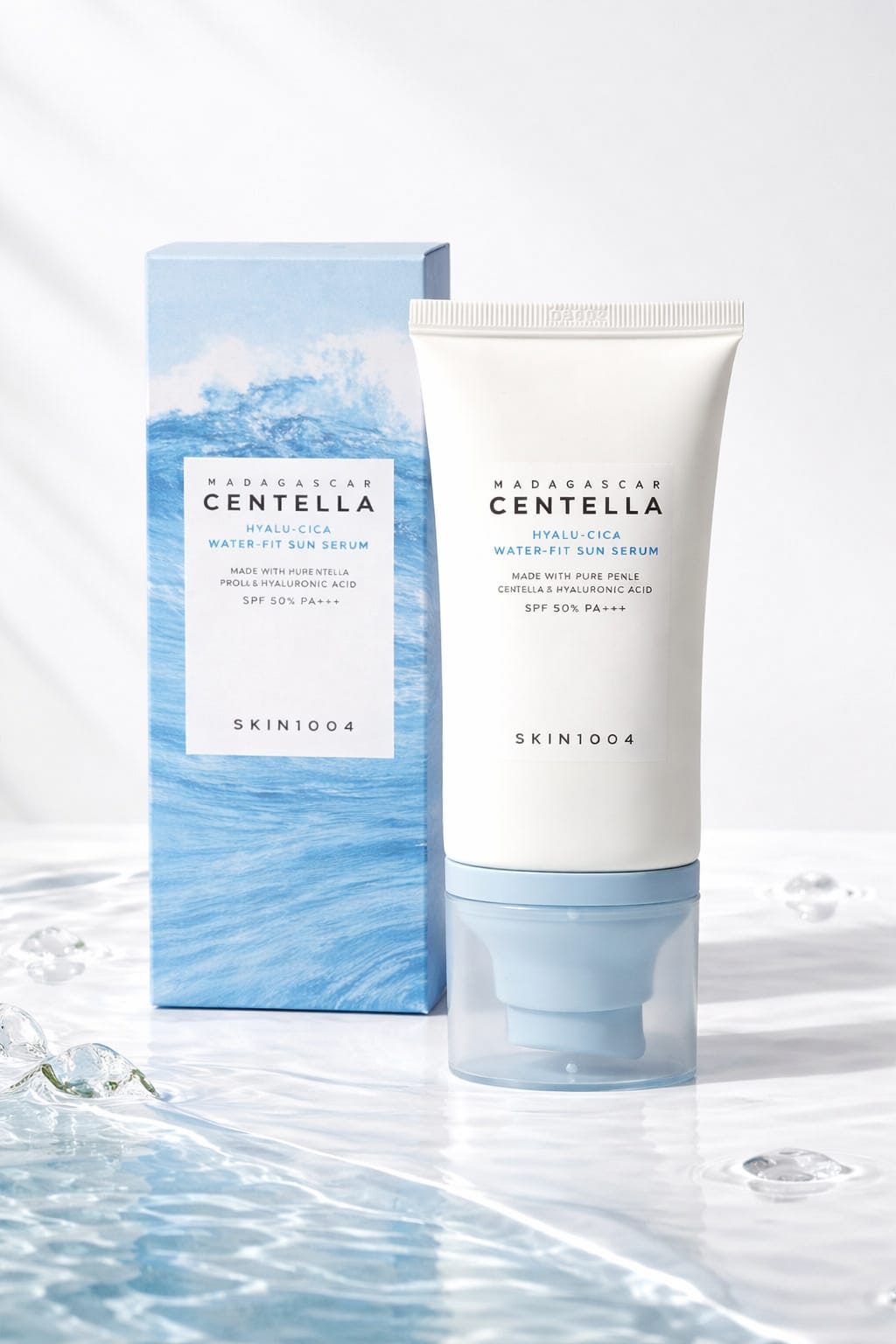 SKIN1004 Hyalu-Cica Water-Fit Sun Serum SPF50+ PA++++ – Lightweight Hydration & Invisible UV Protection