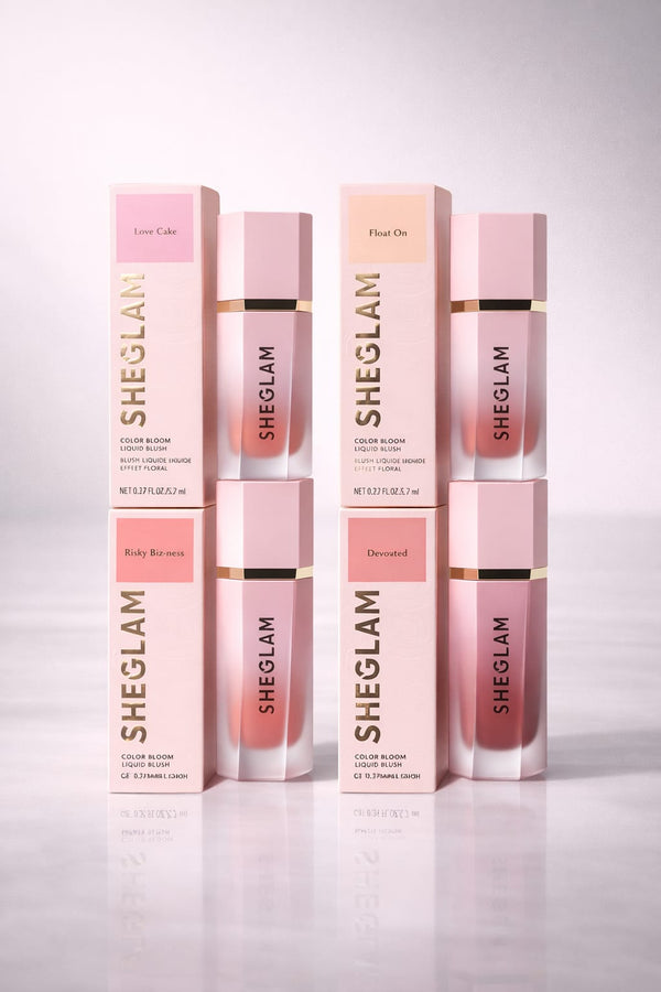 SHEGLAM Color Bloom Liquid Blush Collection Viral, Weightless Liquid Blush That Melts Into Skin for a Seamless, Lit-From-Within Glow