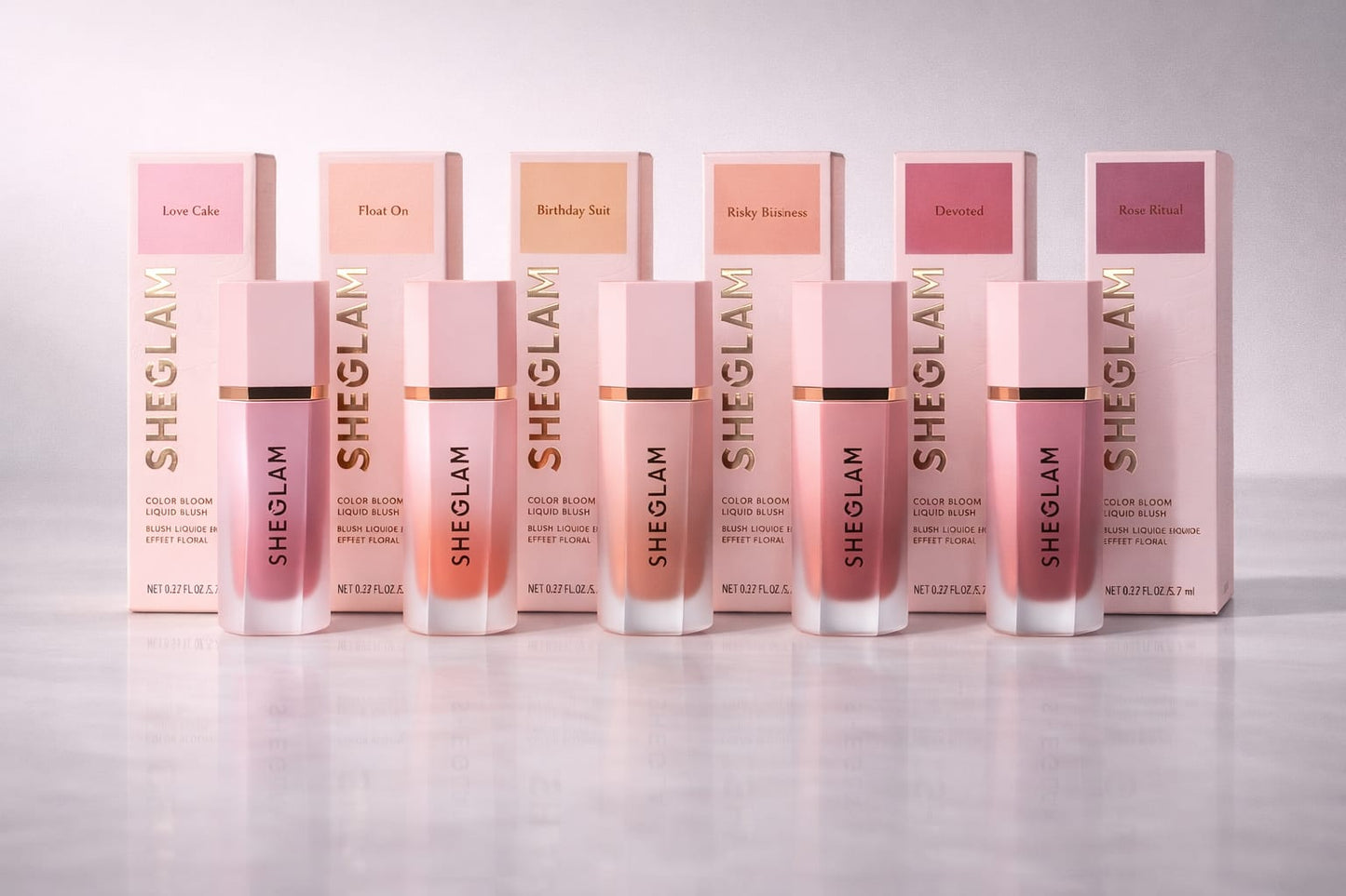 SHEGLAM Color Bloom Liquid Blush Collection Viral, Weightless Liquid Blush That Melts Into Skin for a Seamless, Lit-From-Within Glow
