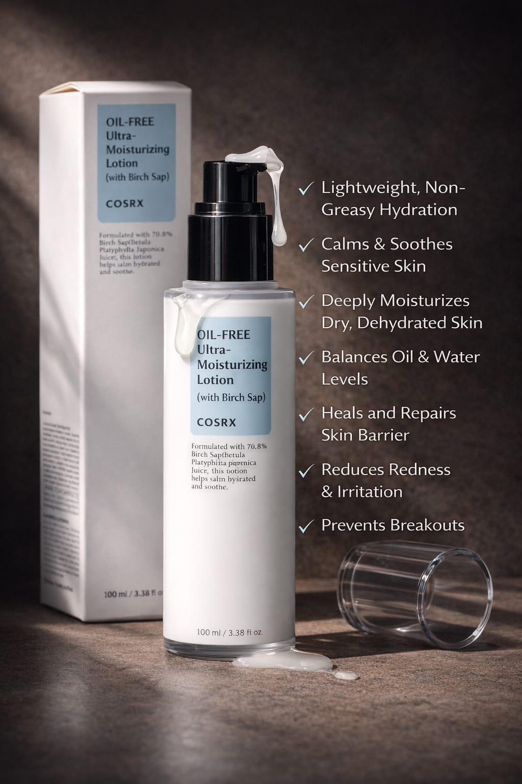 COSRX Oil-Free Ultra-Moisturizing Lotion (with Birch Sap) – Lightweight Hydration & Barrier Repair