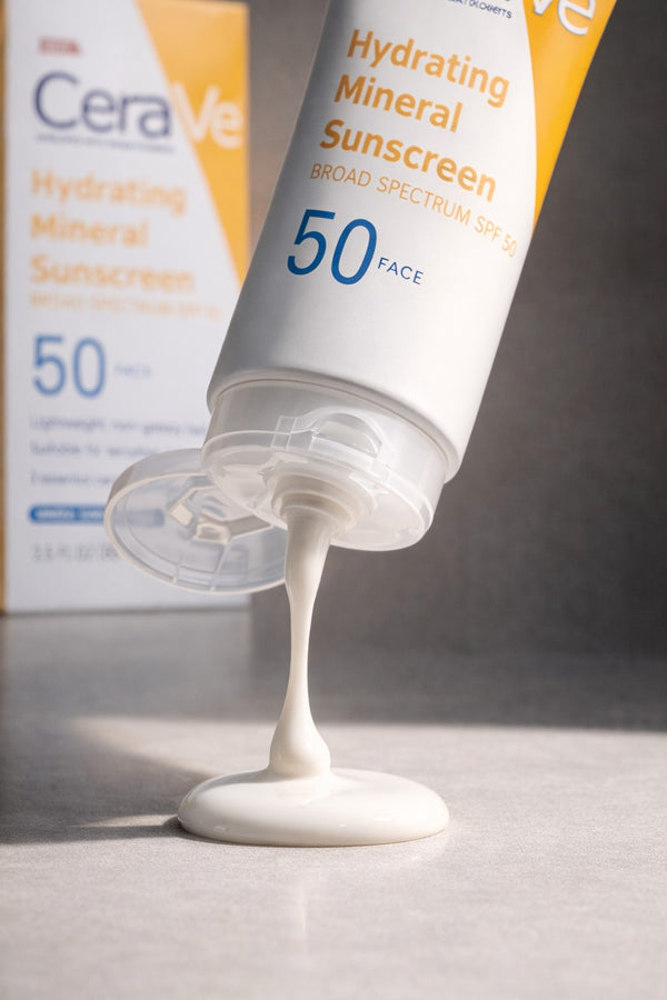 CeraVe Hydrating Mineral Sunscreen SPF 50 – Broad Spectrum Protection with Skin Barrier Care