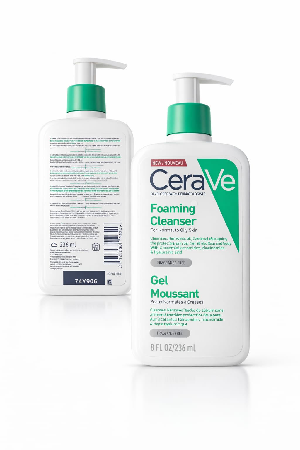 CeraVe Foaming Facial Cleanser (236ml) – Oil Control, Gentle Daily Face Wash for Normal to Oily Skin